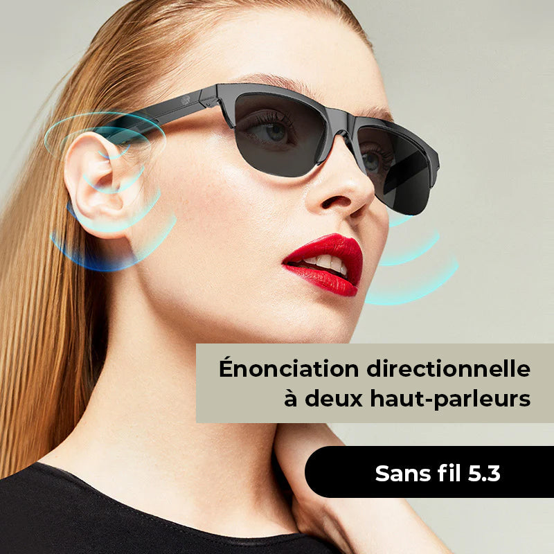 Lunettes de soleil Bluetooth avec micro et 2 Haute Parleur