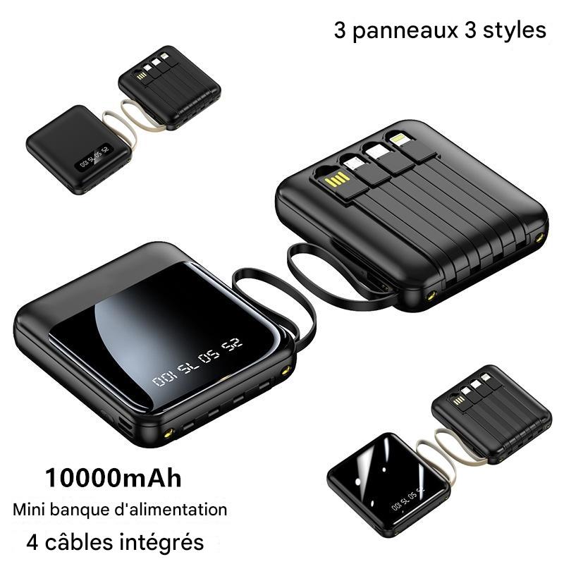 Power Bank 10 000mAh à Charge Rapide Ultra-Compacte et Pratique