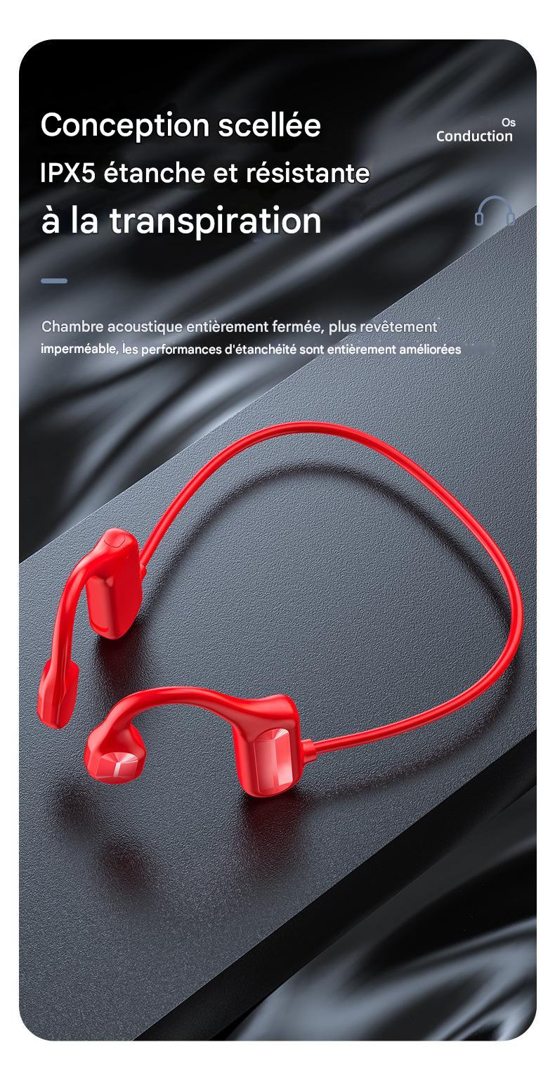 Casque à Conduction Osseuse Bluetooth 5.2 - Ultra Confort et Son Clair