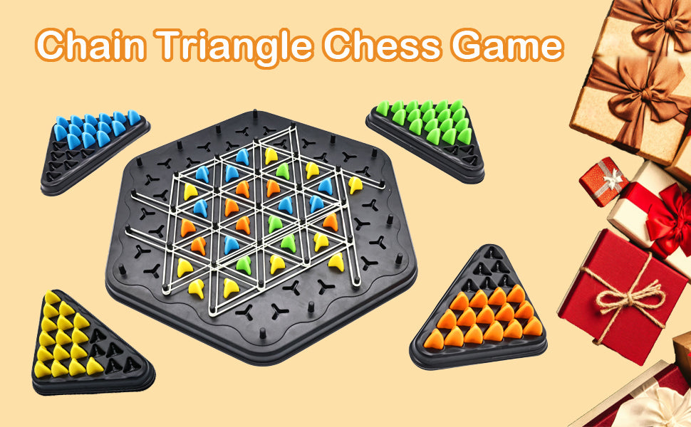 🔥Offre spéciale – Jeu d'échecs en triangle de chaîne, 2 à 4 joueurs