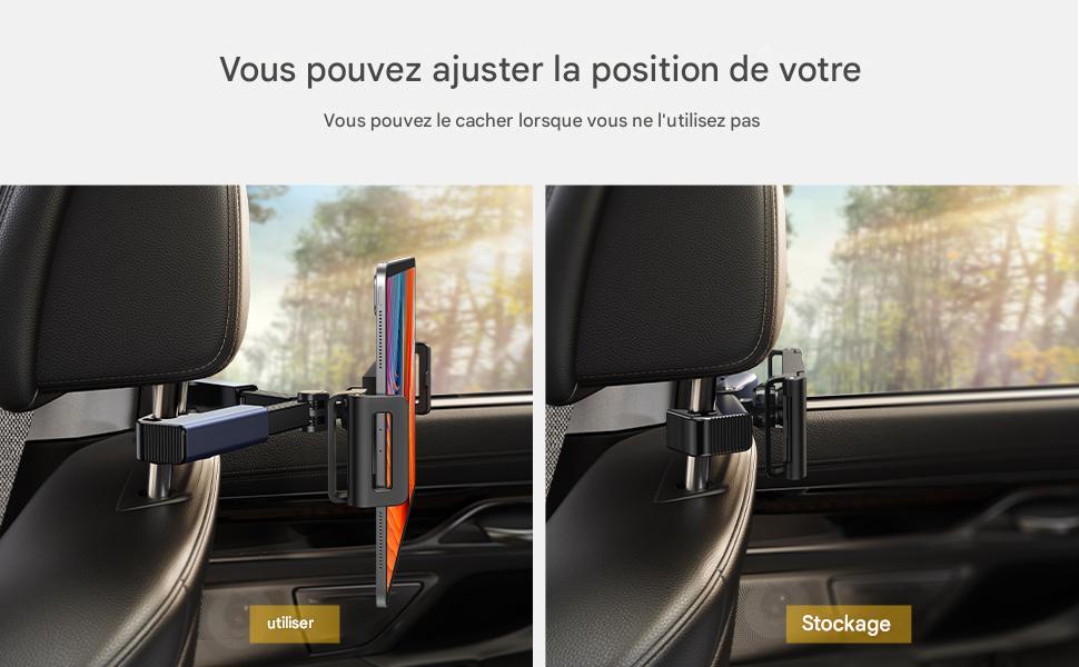 Support Tablette Voiture – Fixation Appuie-Tête Universelle