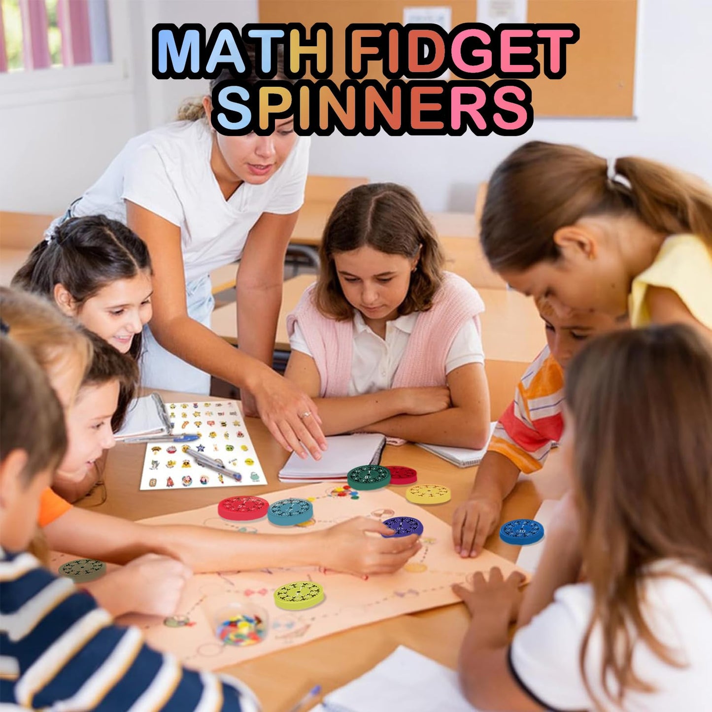 🔥 Faits mathématiques Fidget Spinners (1* set =9 pièces)