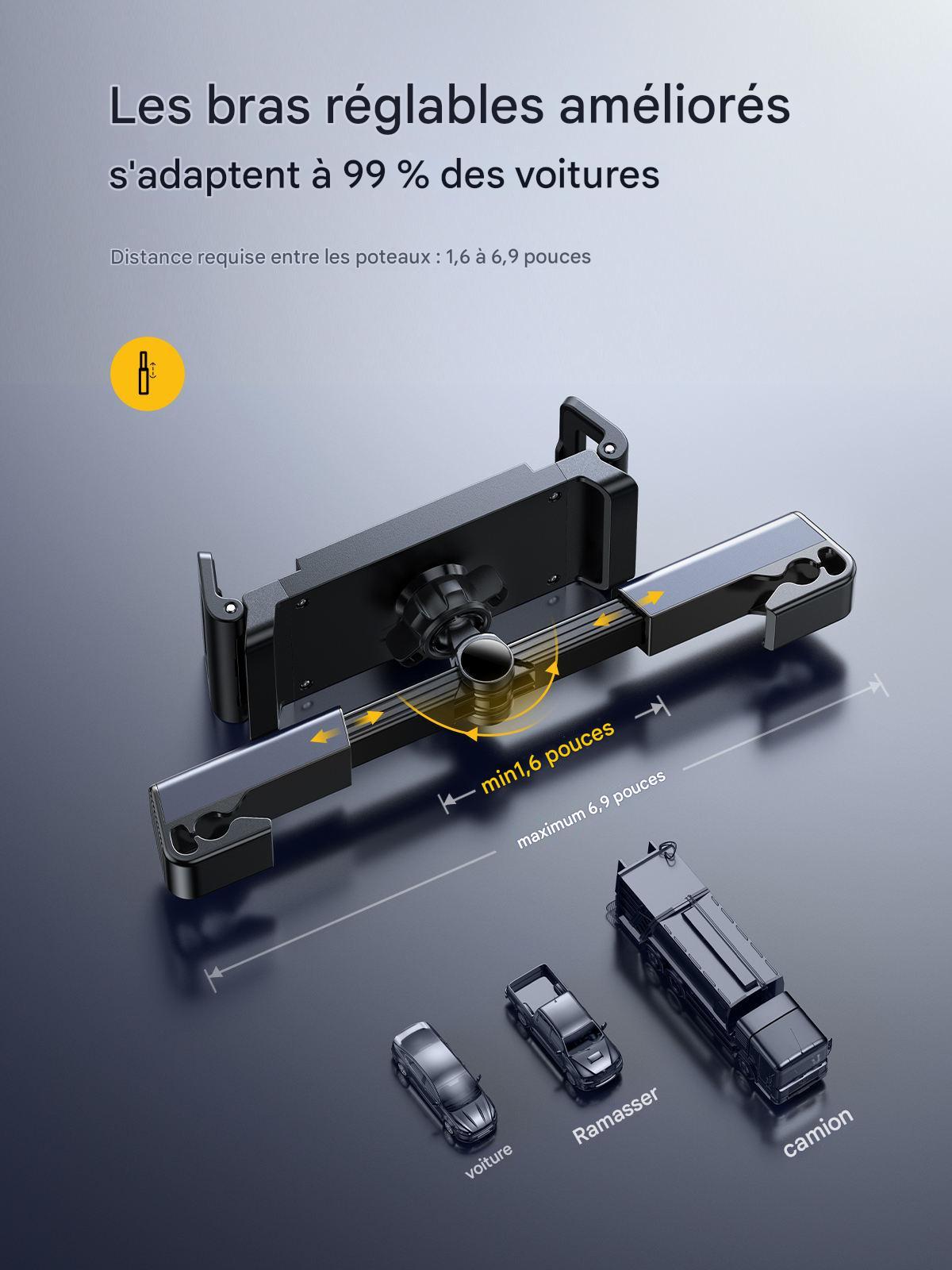 Support Tablette Voiture – Fixation Appuie-Tête Universelle