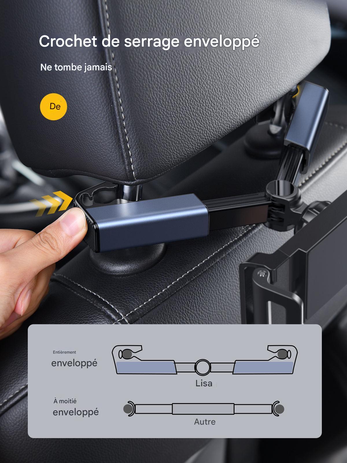 Support Tablette Voiture – Fixation Appuie-Tête Universelle